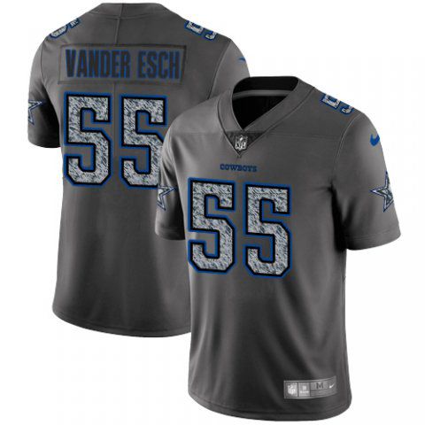Men Dallas cowboys 55 Vawder esch Nike Teams Gray Fashion Static Limited NFL Jerseys